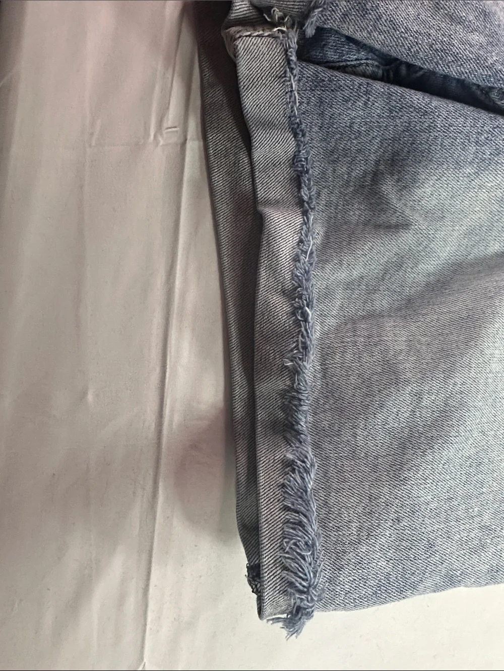 H&M Light Blue Frayed Hem Denim Shorts